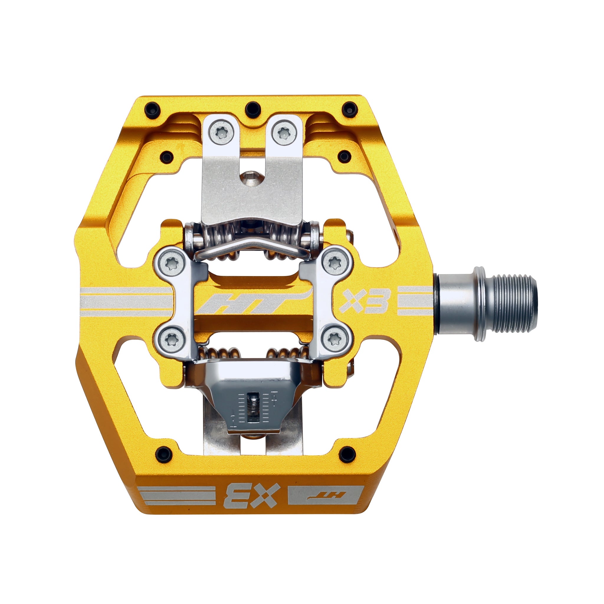 HT Components X3 Clipless Platform MTB Pedals - Gold